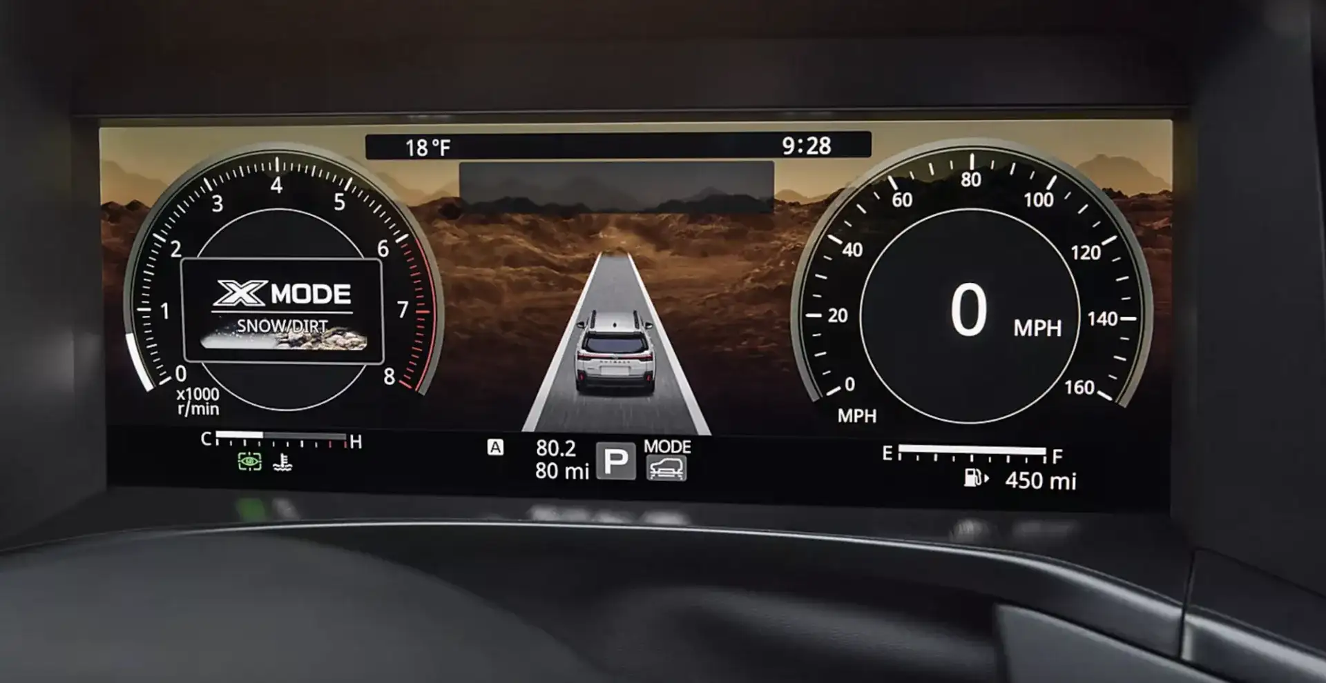 2026 Subaru Outback 12.3-inch full digital instrument cluster