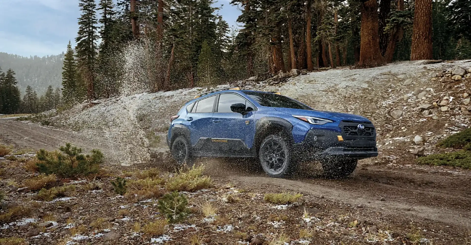 The 2026 Subaru Crosstrek Wilderness shown in Geyser Blue