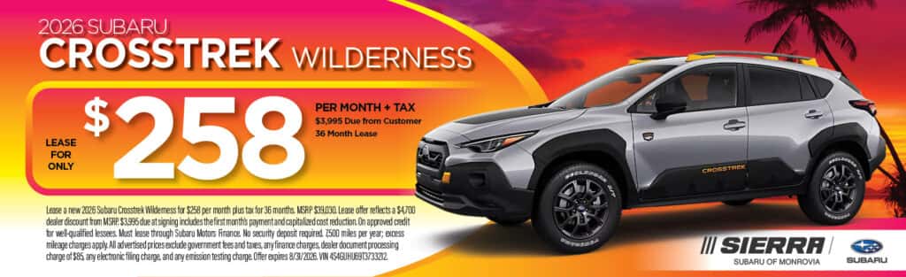 aug crosstrek wilderness