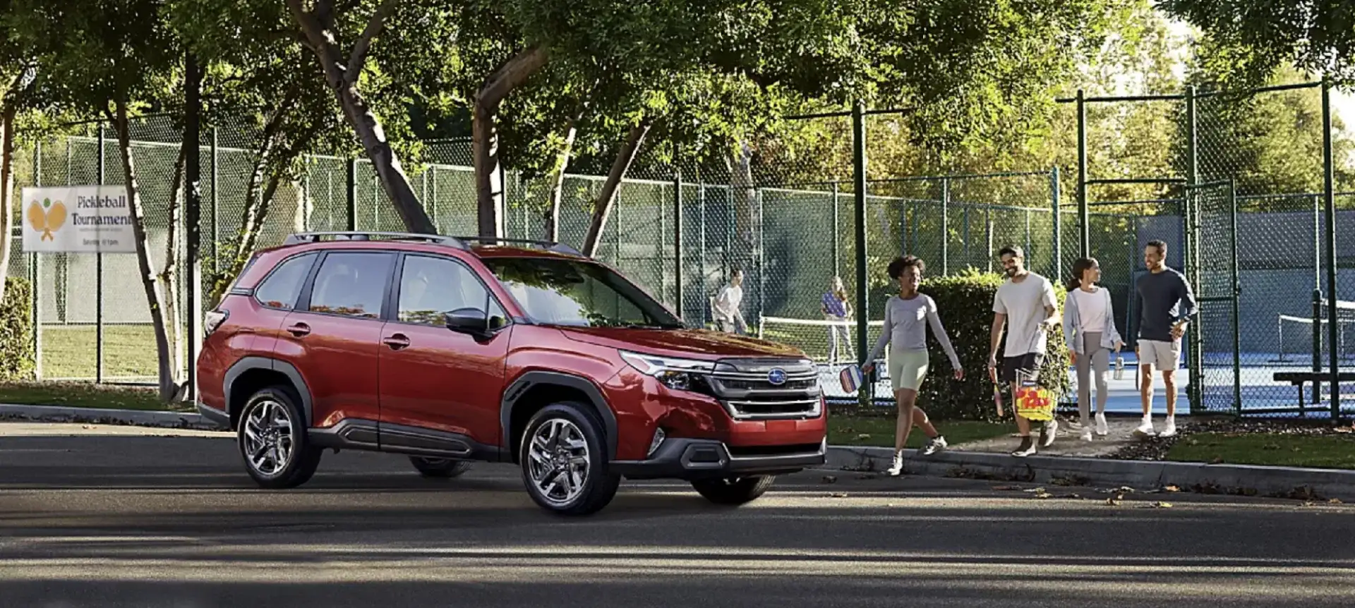 2026 Subaru Forester Limited shown in Crimson Red Pearl