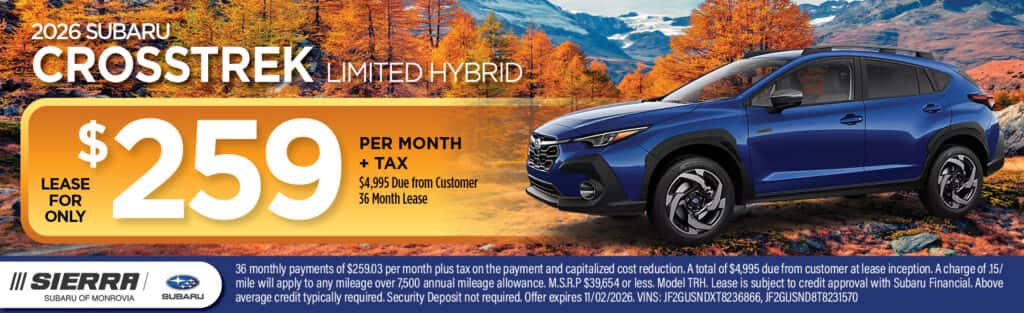 October Crosstrek Limited Hybrid