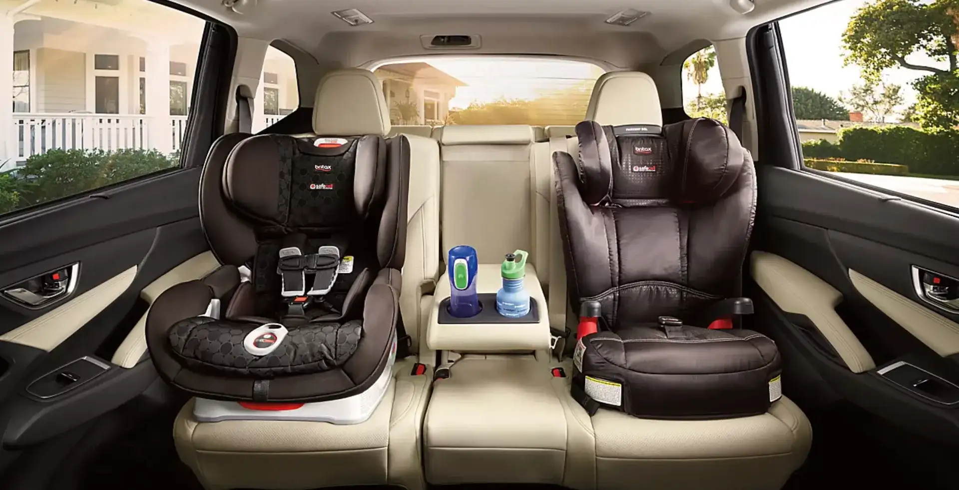 2027 Subaru Ascent Limited 8-passenger interior shown in Warm Ivory Leather