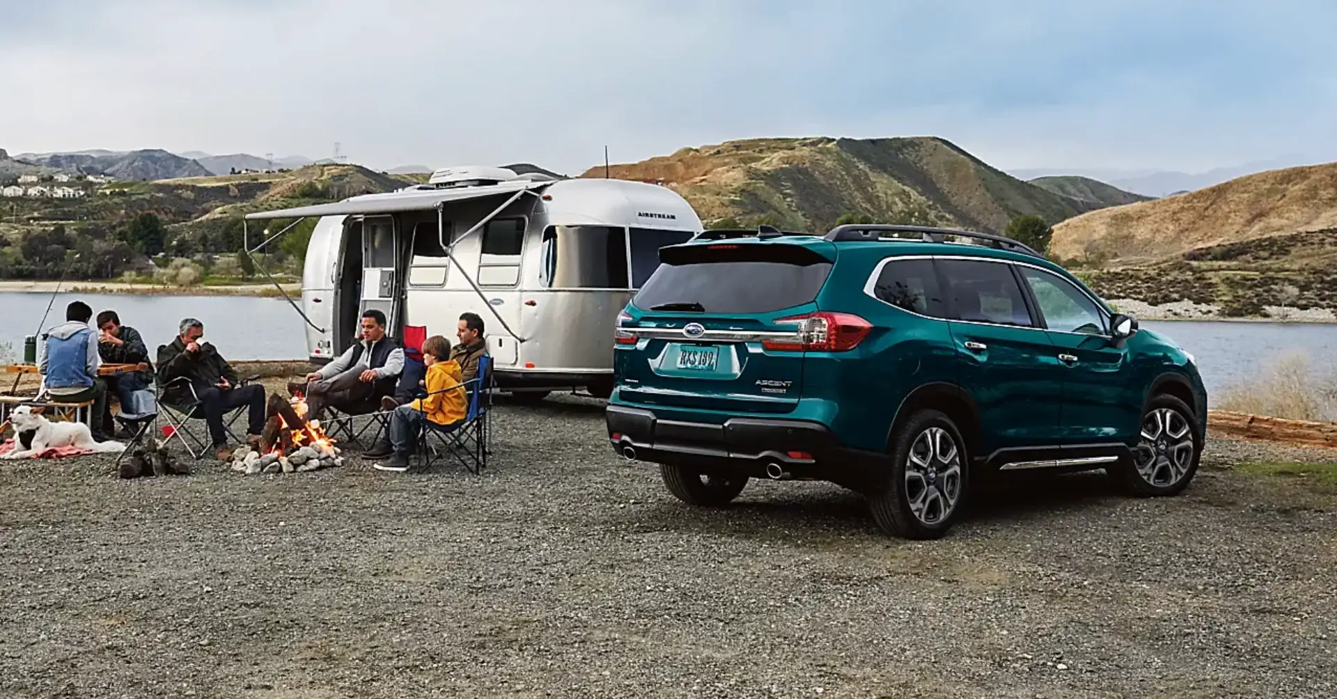 The 2027 Subaru Ascent Touring shown in Deepwater Blue Pearl