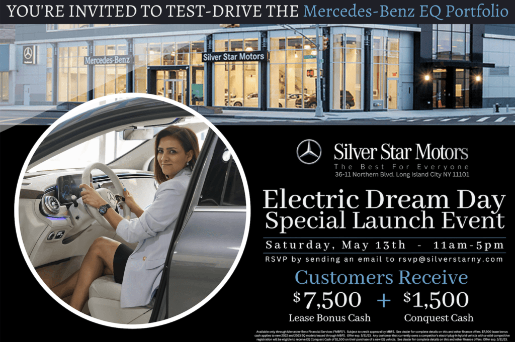 electric dream day at silver star motors mercedes dealership long island city ny