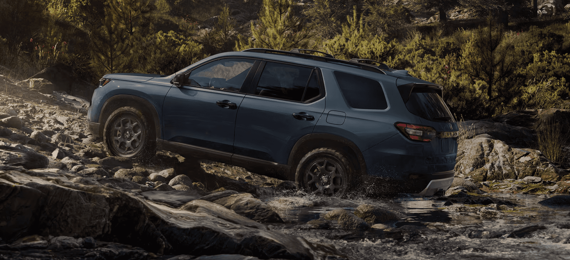 2026 Honda Pilot on rugged terrain