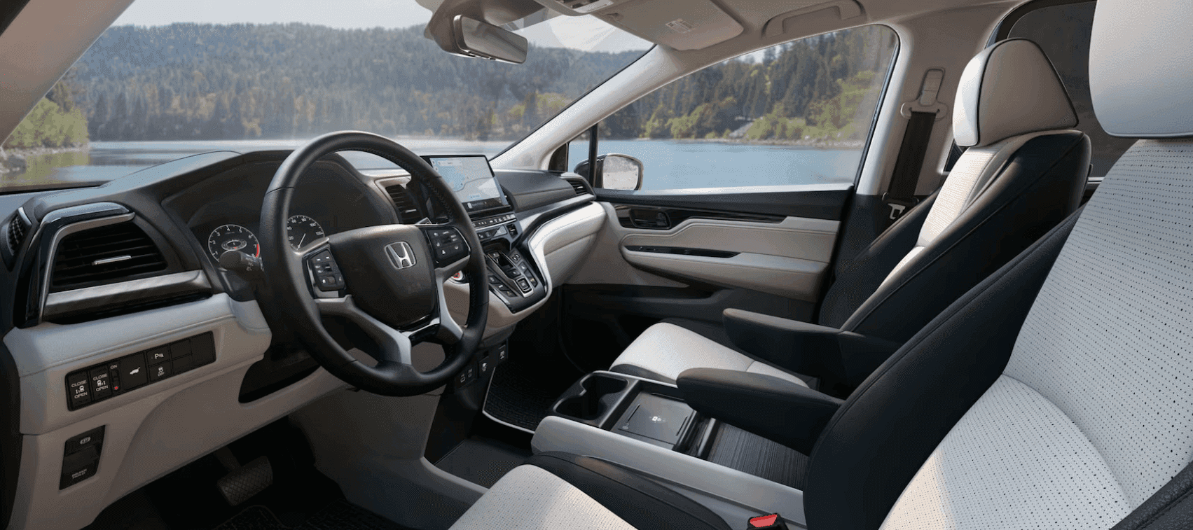 Interior of the 2026 Honda Odyssey Elite for sale in Florence, AL at Singing River Honda