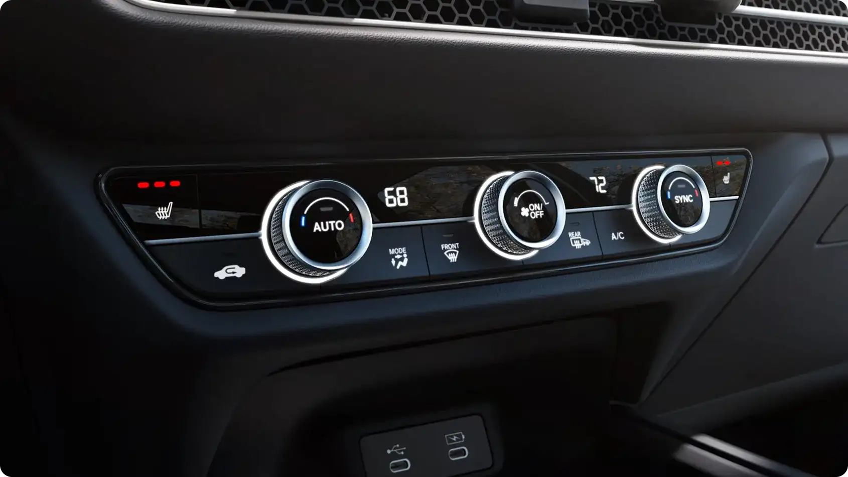 Dual-zone automatic climate control inside the 2027 Honda HR-V