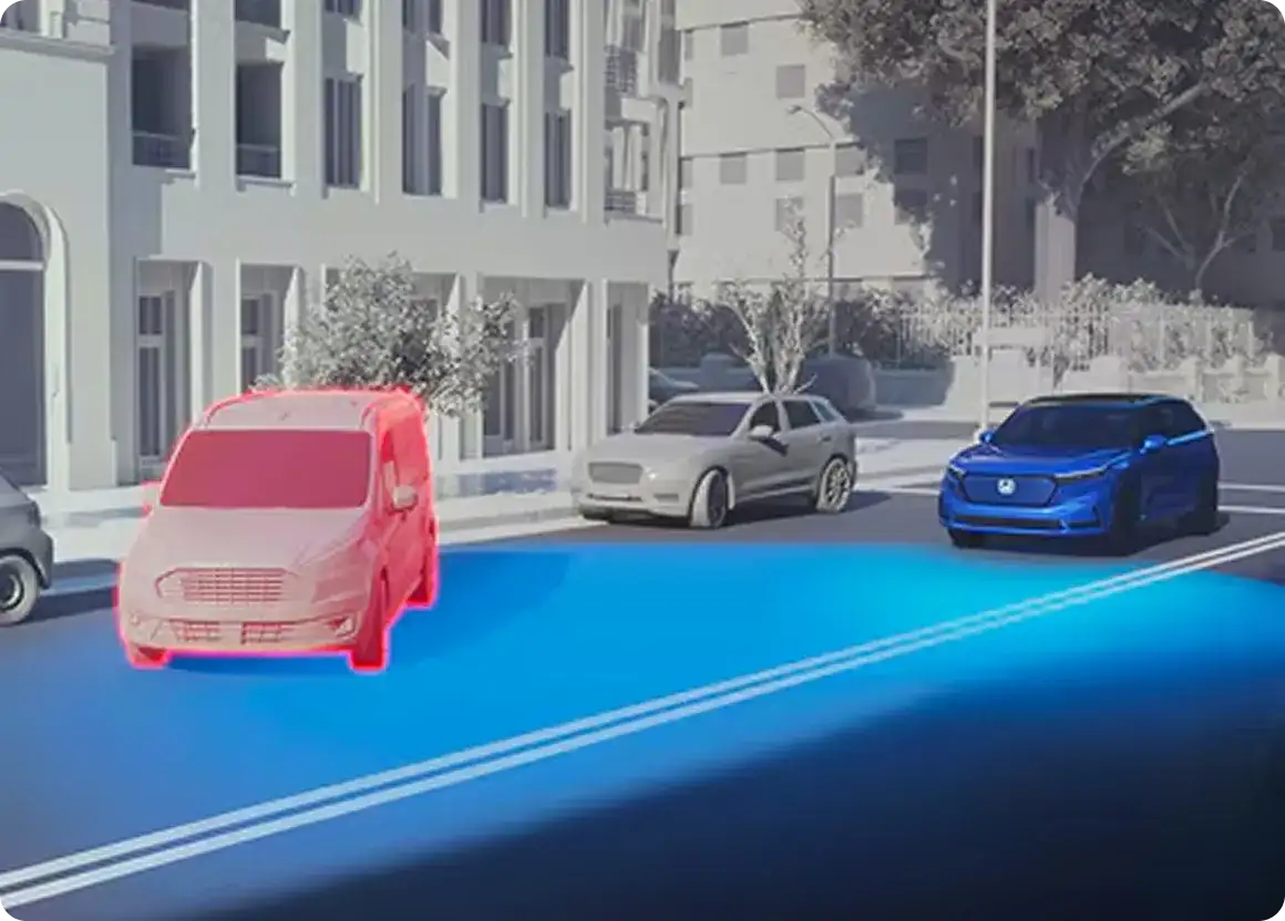 Collision Mitigation Braking System on the 2027 Honda HR-V detecting vehicles ahead