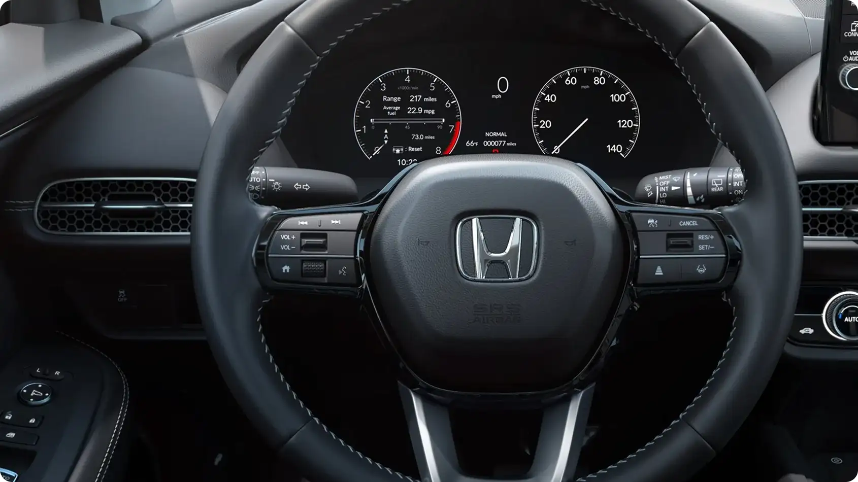 Ergonomic steering-wheel controls in the 2027 Honda HR-V