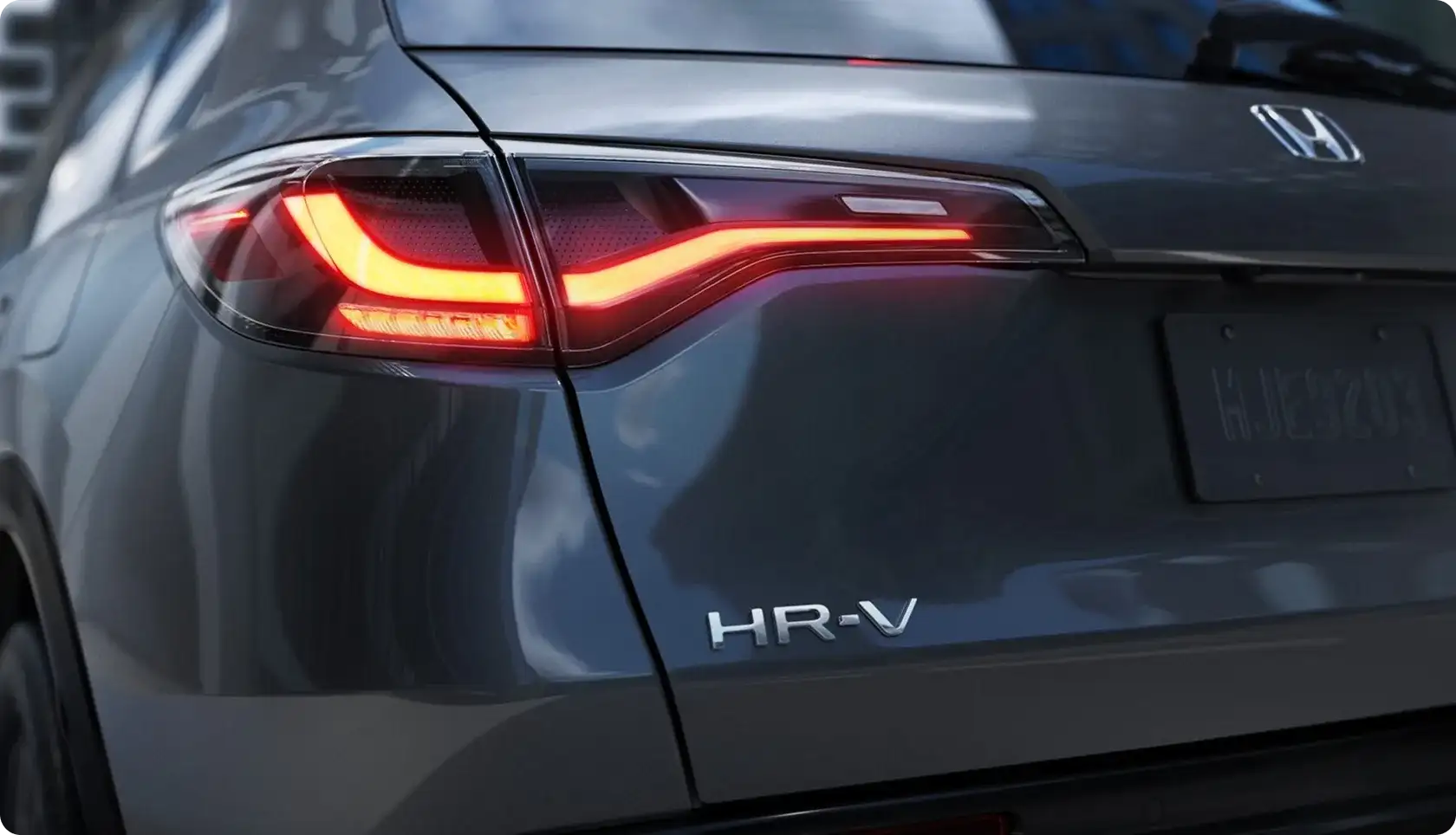 Distinctive LED brake lights on the rear of the 2027 Honda HR-V