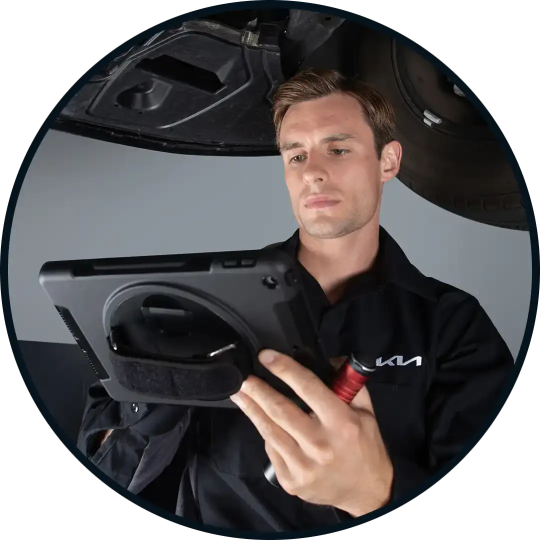 Technician performing a scan