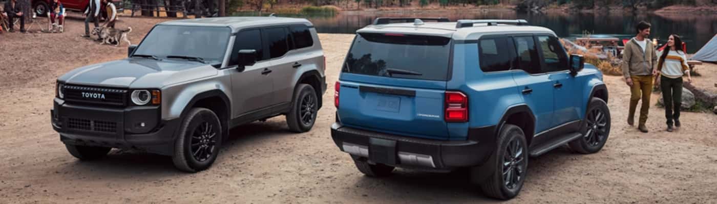 2026 Toyota Land Cruiser in Heritage Blue with hybrid off-road capability