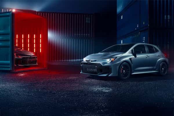 2026 Toyota GR Corolla interior with sport seats and manual transmission