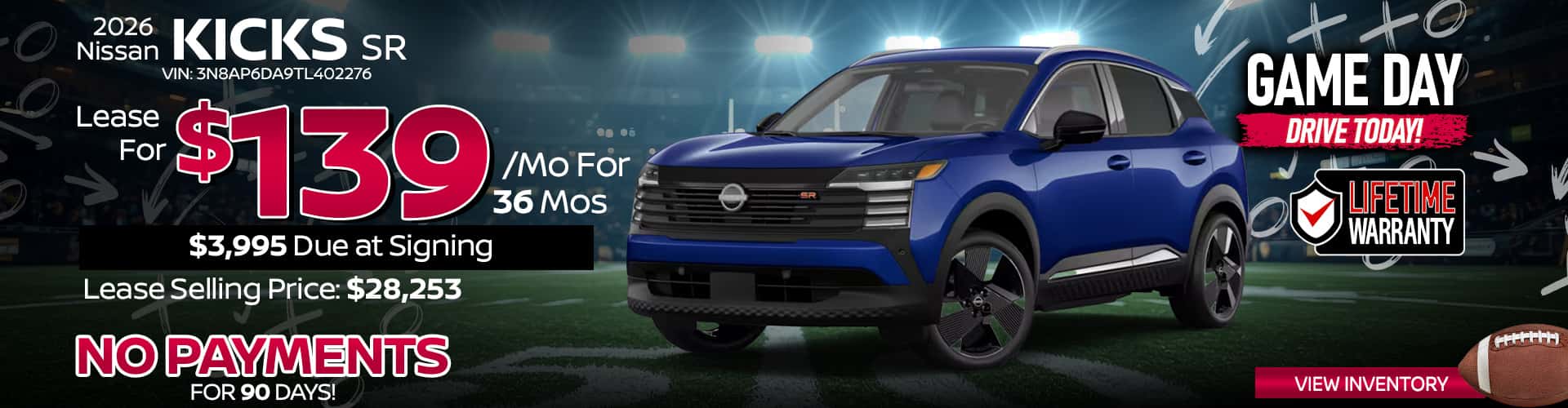 LIFETIME WARRANTY FOOTBALL