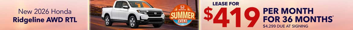 New 2026 Honda Ridgeline AWD RTL