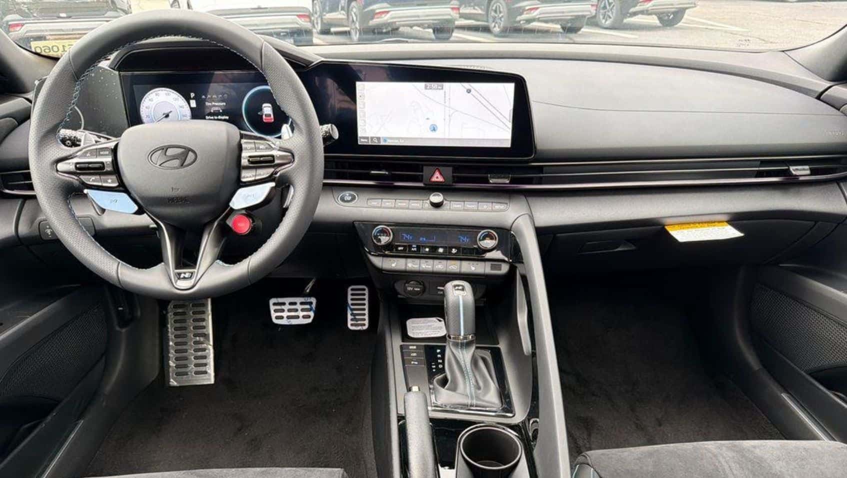 Interior view of the 2026 Hyundai Elantra N for Sale in Riverdale, GA