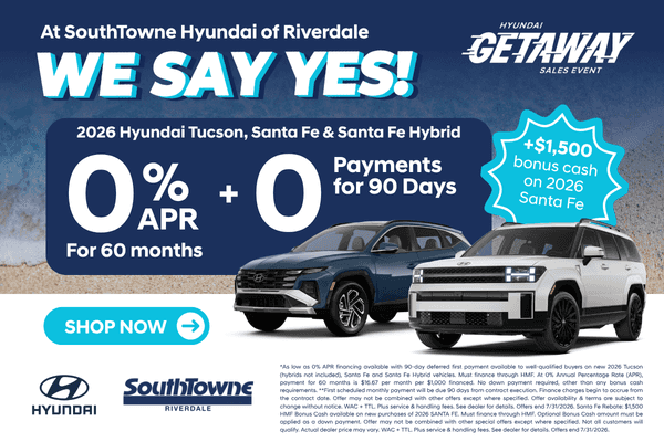 Hyundai Tucson and Santa Fe Getaway Sales Event