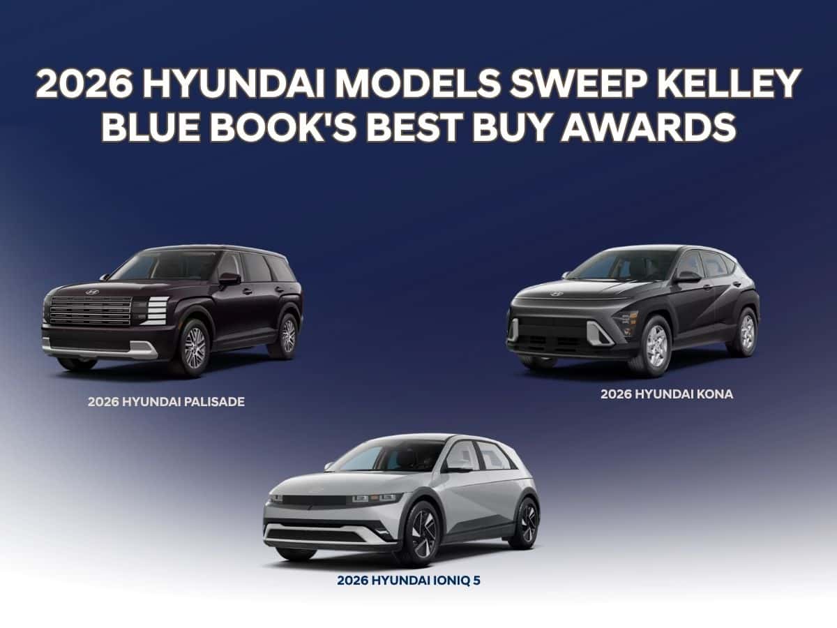 2026 Hyundai Models Sweep Kelley Blue Book's Best Buy Awards