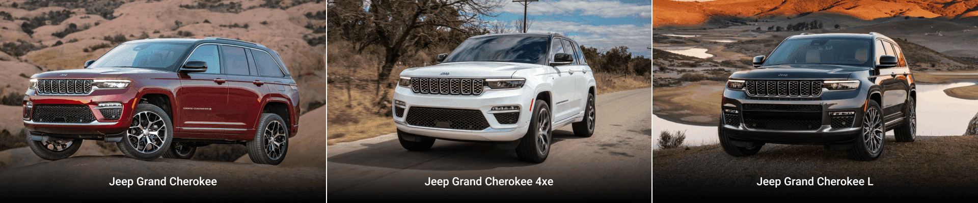Jeep Grand Cherokee vs Jeep Grand Cherokee 4xe vs Grand Cherokee L