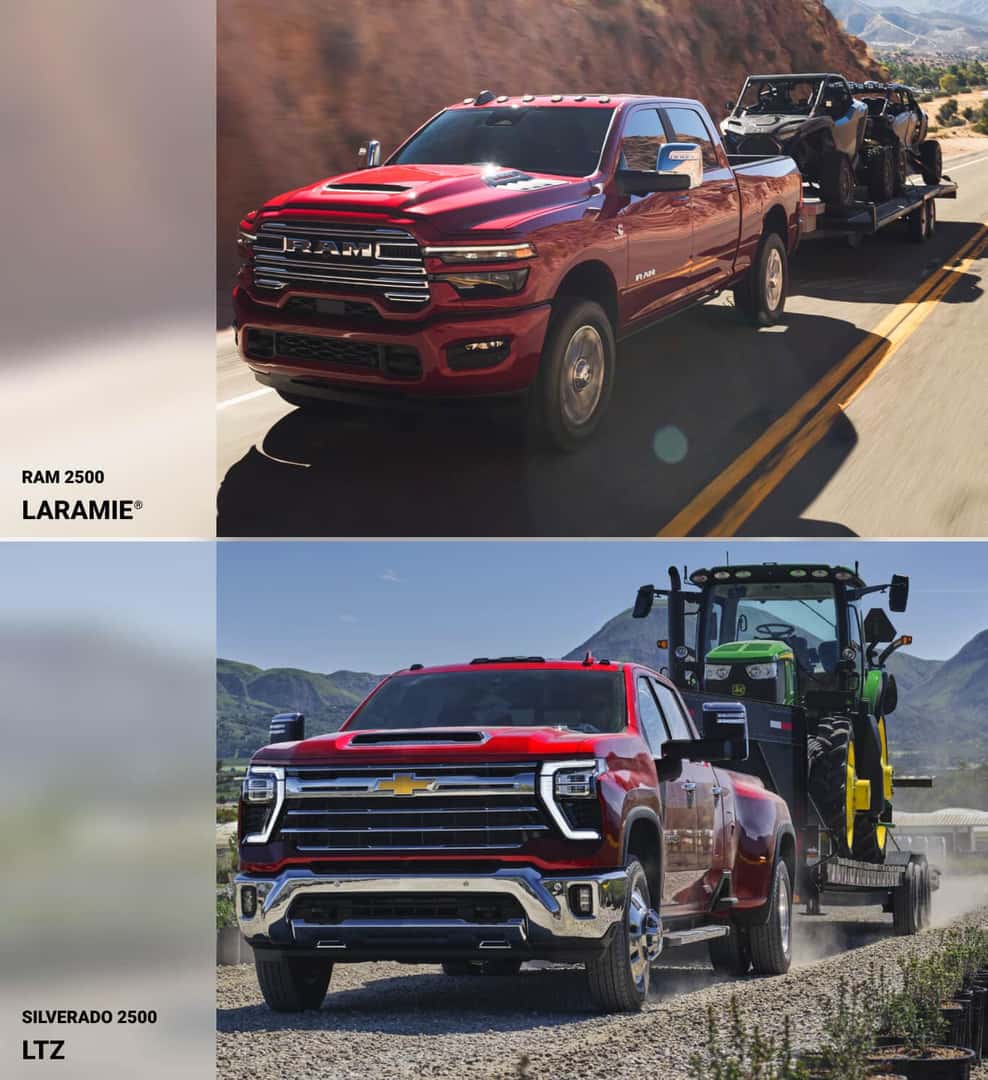 2025 Ram 2500 vs. Chevy Silverado 2500 HD Trucks: Towing Capacity