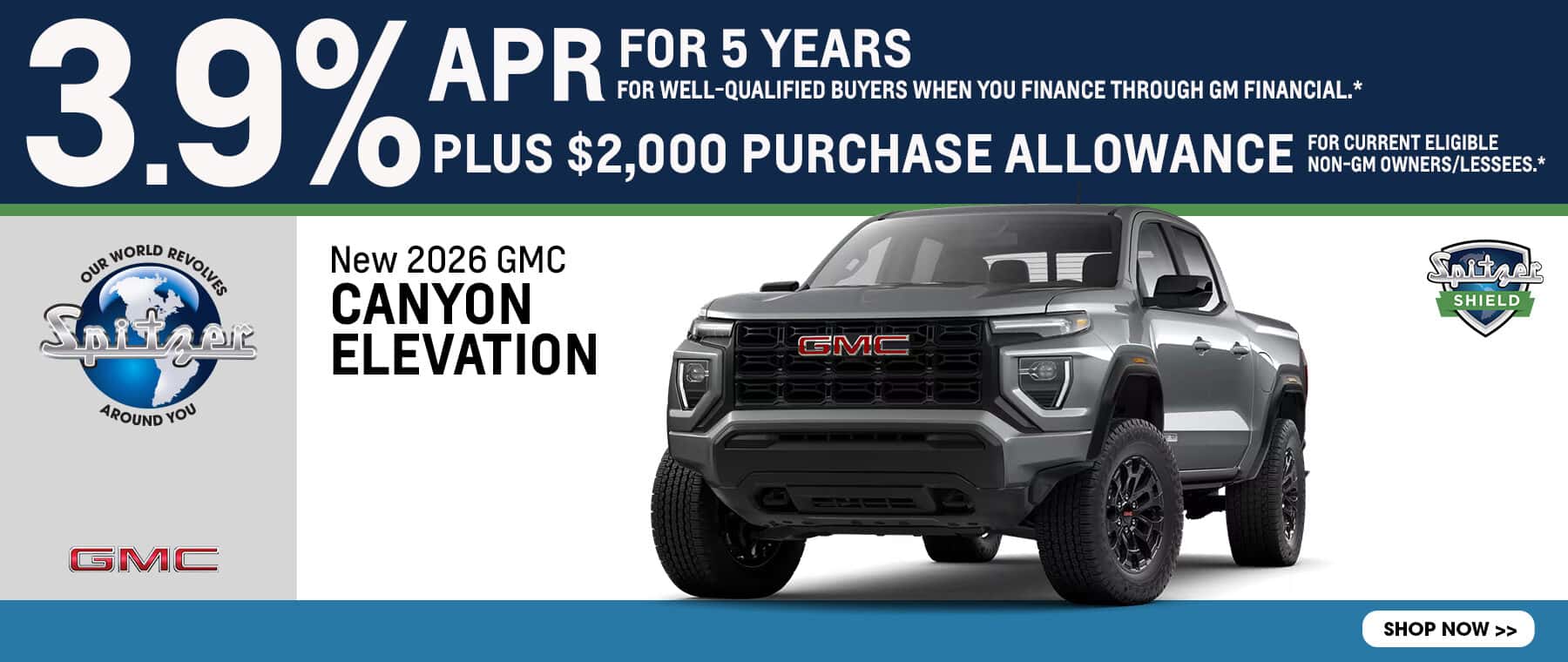 09.2026_GMC Canyon_3.9% for 5 years Plus $2000 purchase allowance