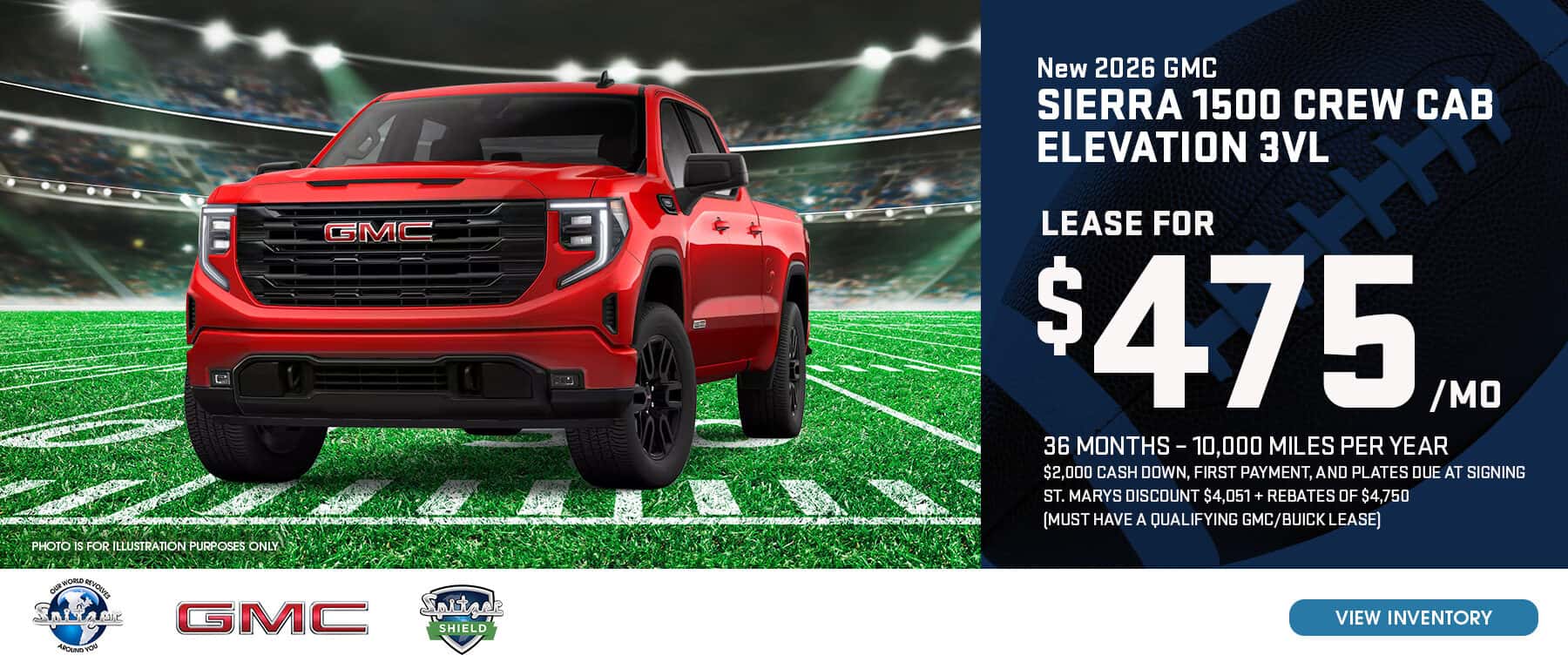10.2026_GMC Sierra_Lease for $475 for 36 mo
