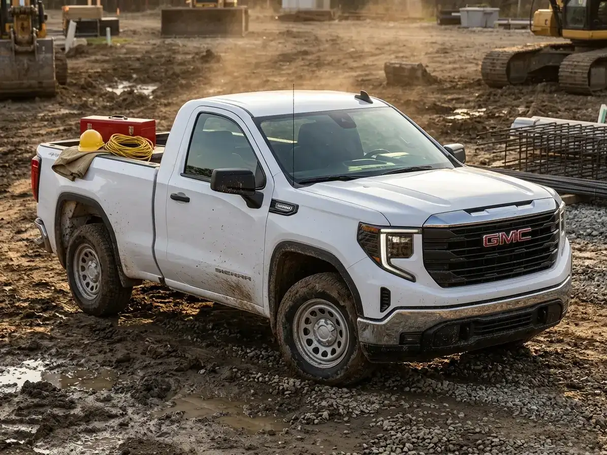 GMC Sierra 1500 Single Cab in working site