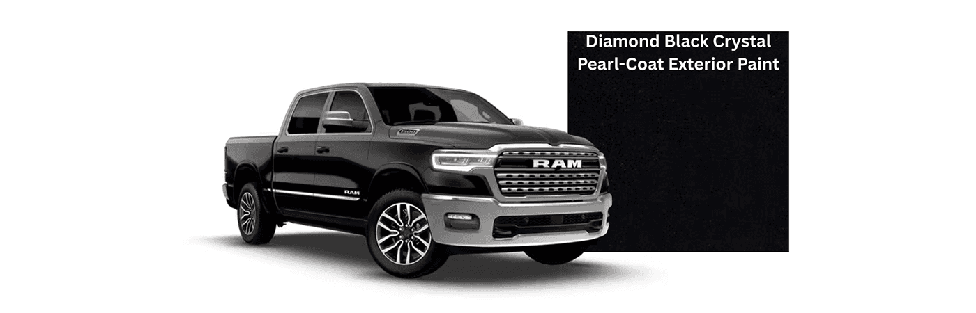 2026 RAM 1500 Diamond Black Crystal Pearl-Coat Exterior Paint