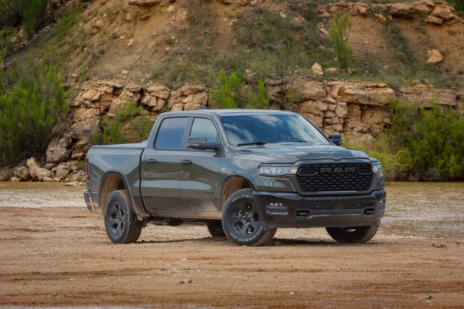 Dodge Ram Side Profile View Driving