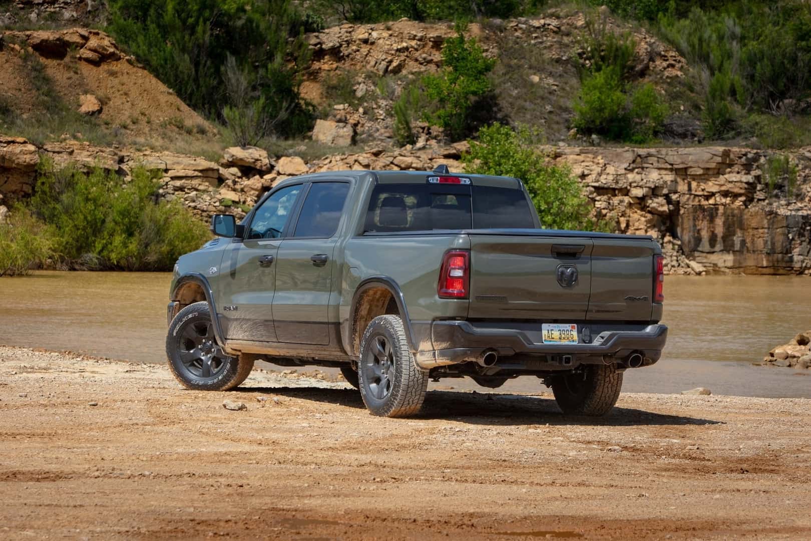 Dodge Ram Rear View Driving