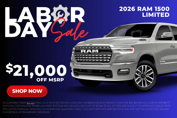 New 2026 RAM 1500  Rebates Discount