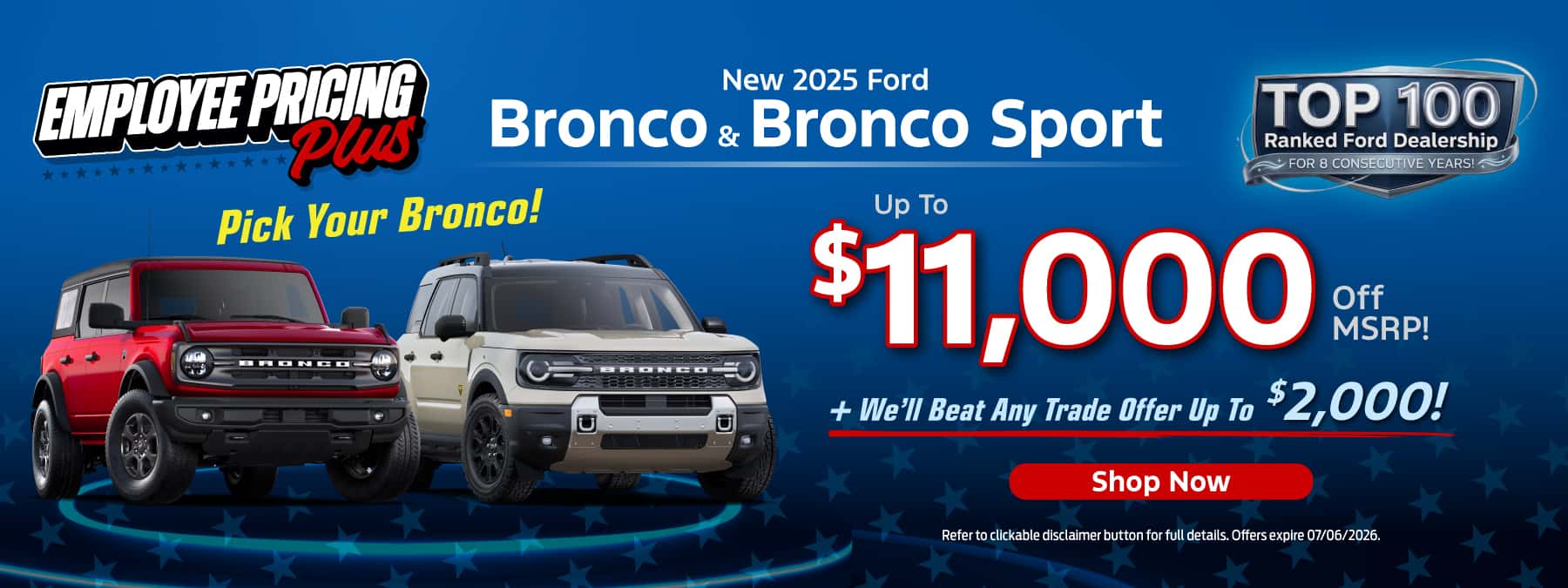 Ford Employee Pricing Plus Stivers Discount Bronco and Bronco Sport