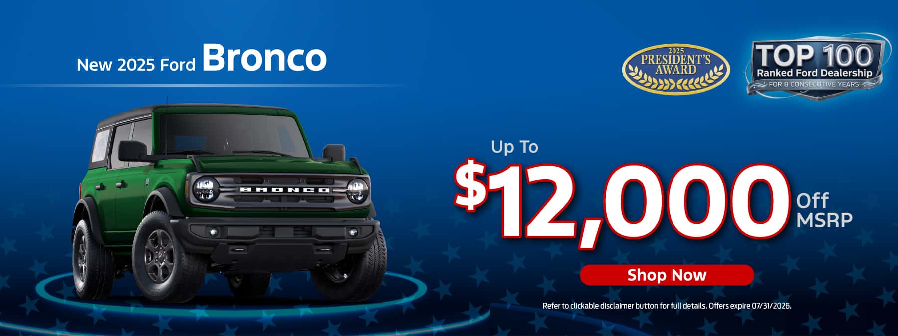Ford SUMMER SALES EVENT Stivers Discount Bronco