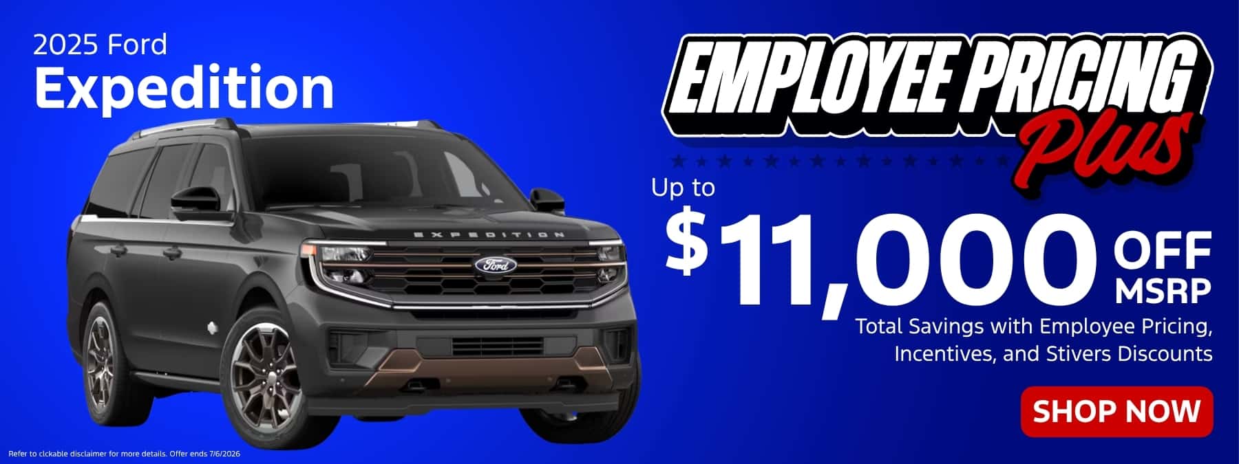 Ford Employee Pricing Plus Stivers Discount - Expedition