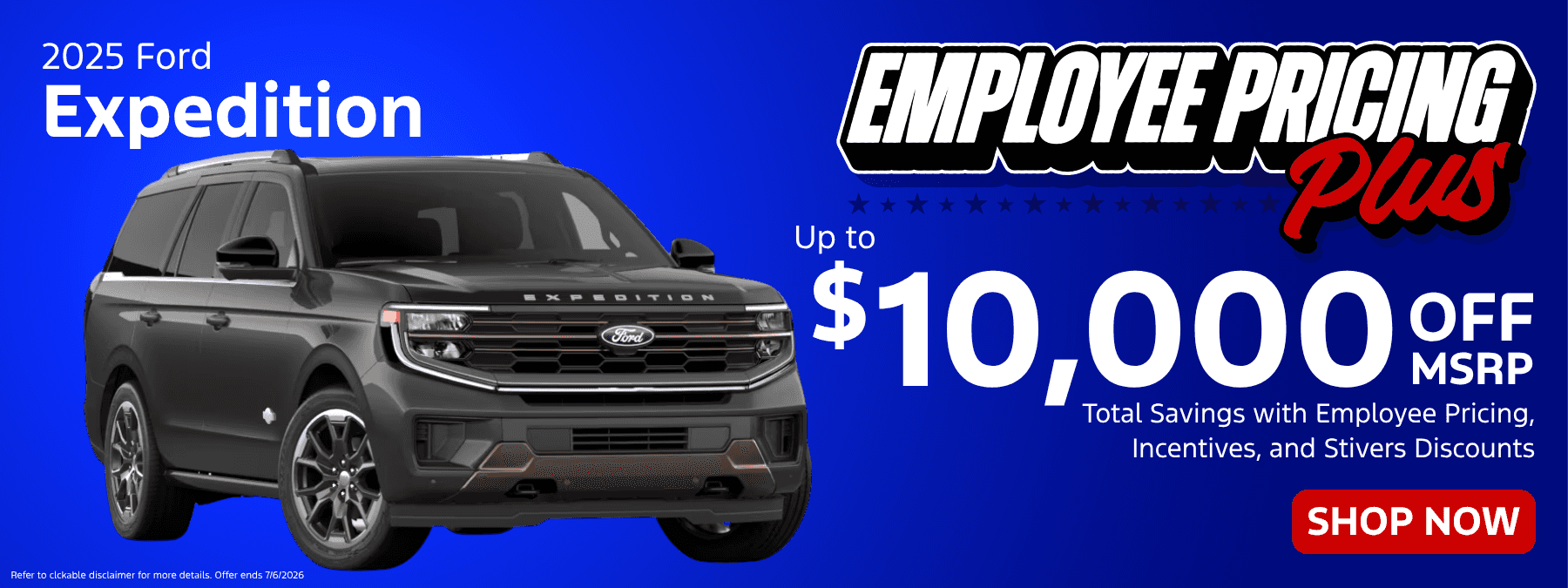 Ford Employee Pricing Plus Stivers Discount - Expedition