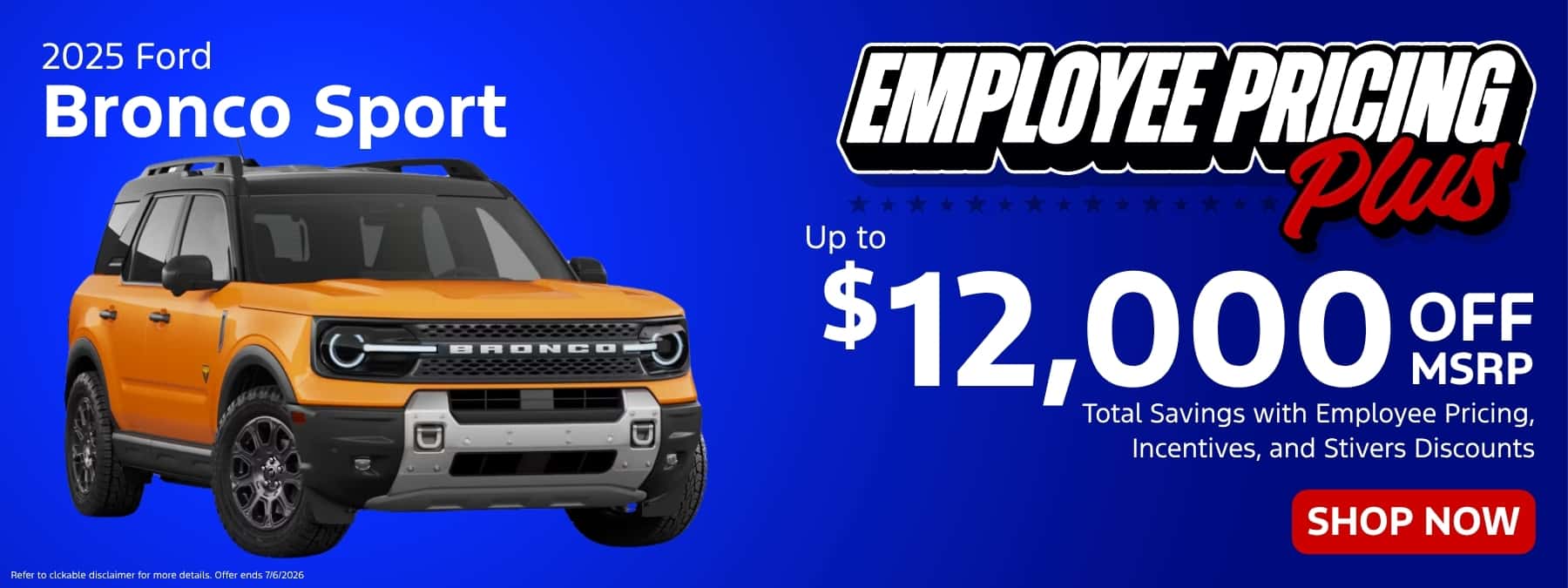 Ford Employee Pricing Plus Stivers Discount - Bronco Sport