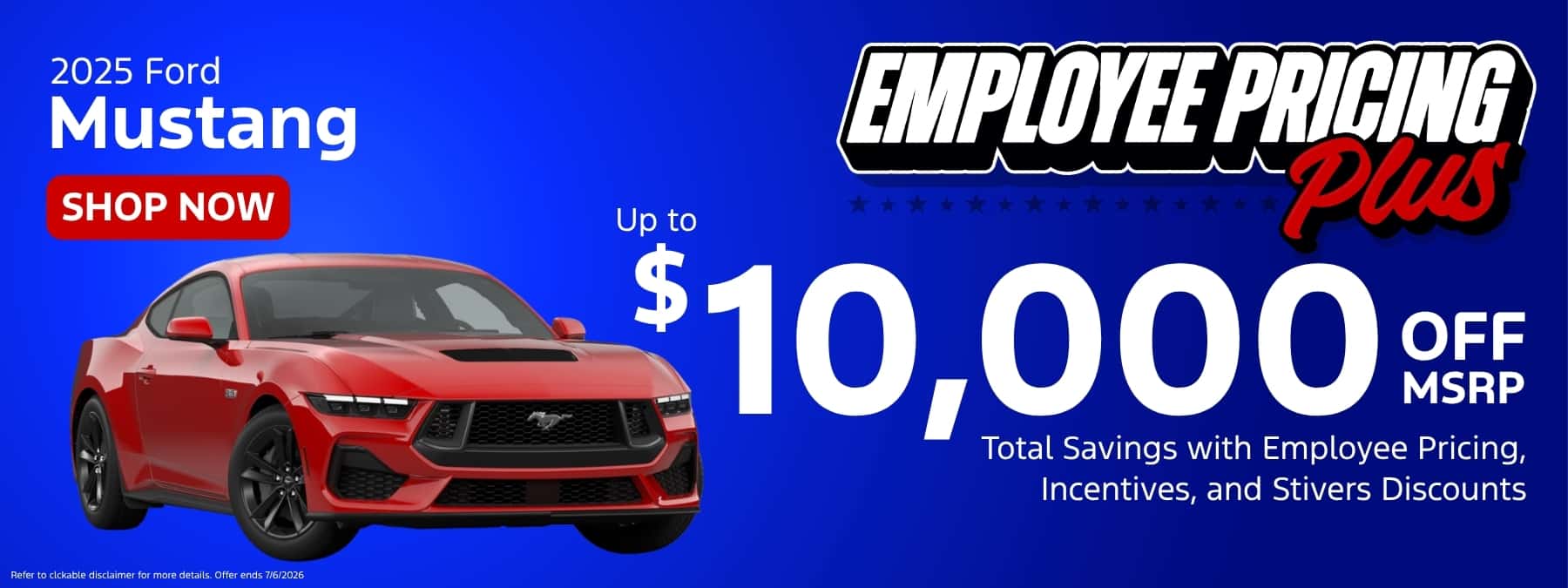 Ford Employee Pricing Plus Stivers Discount - Mustang