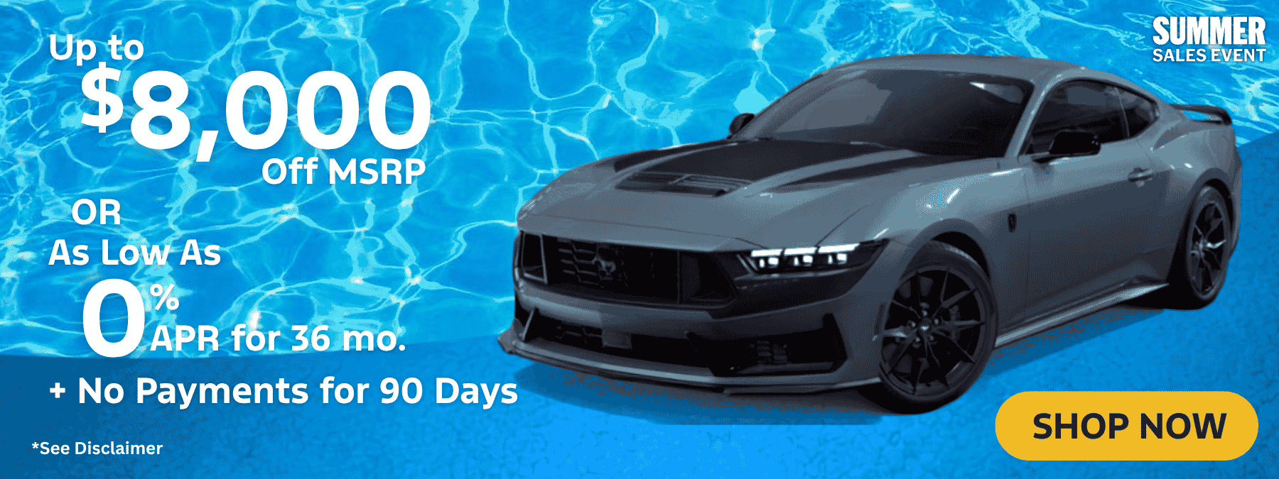 Get up to $8,000 Off Mustang with this Summer Sales Event