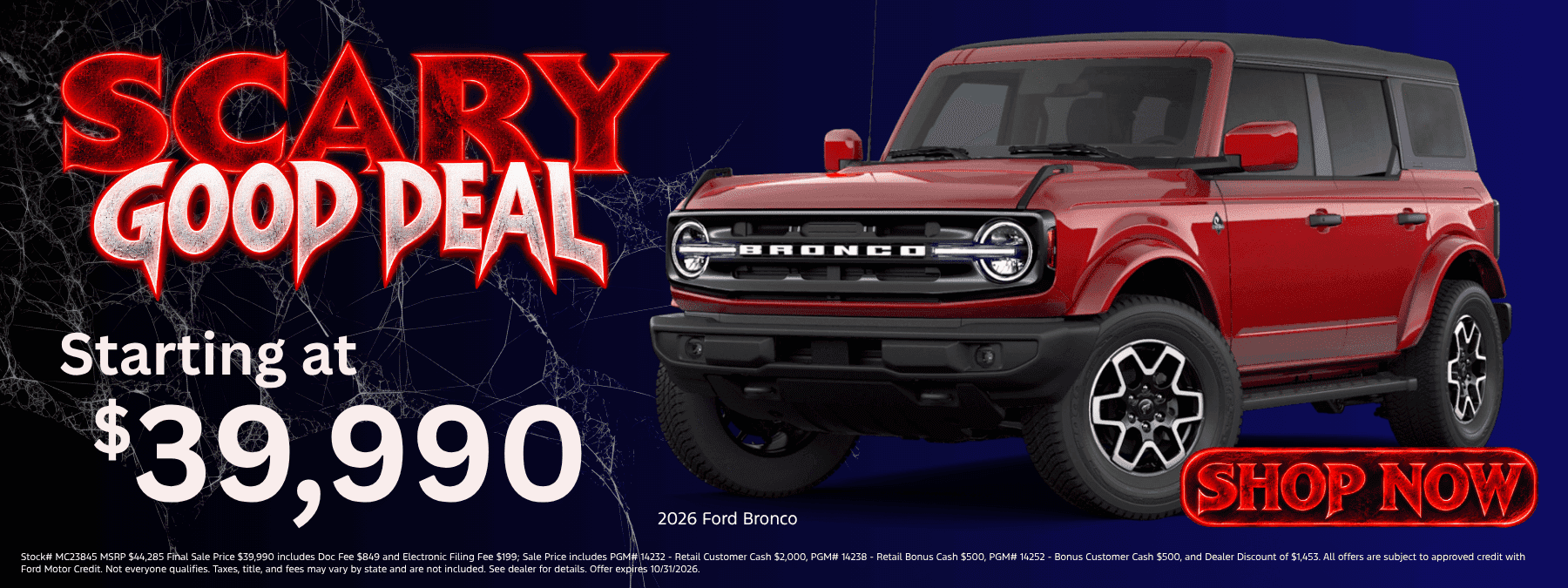 Get a Scary good deal on Bronco