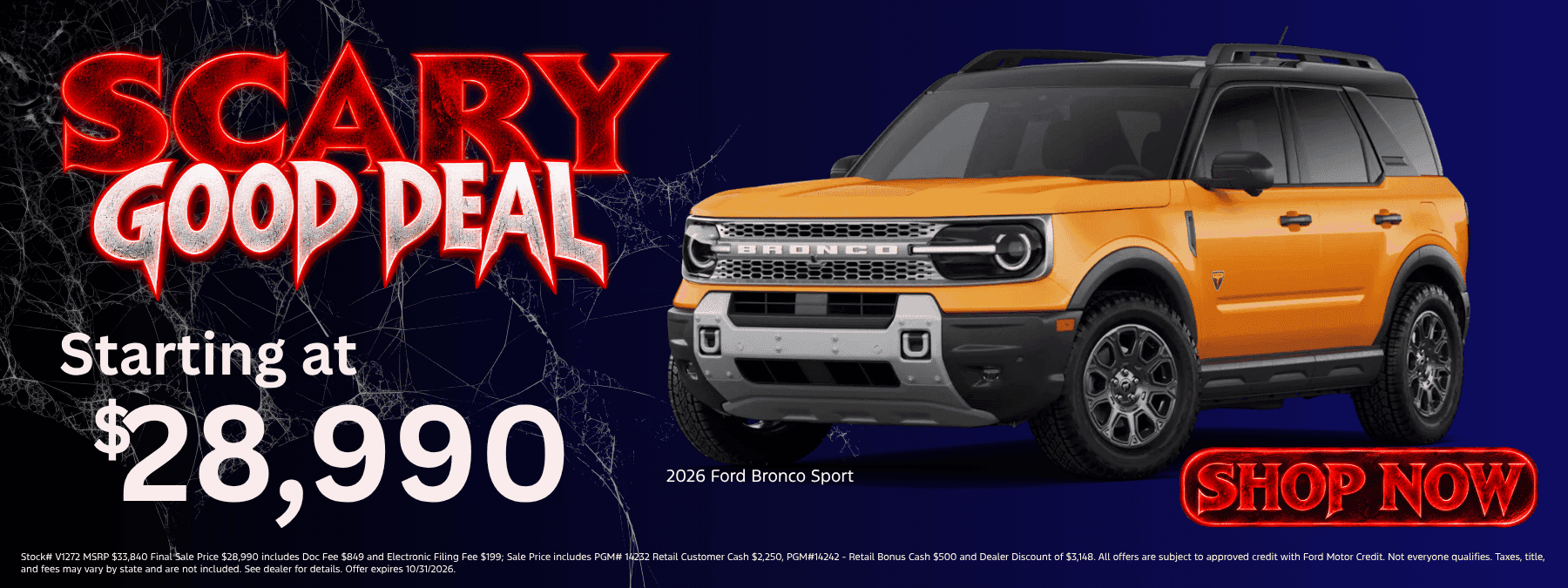 Get a Scary good deal on Bronco Sport
