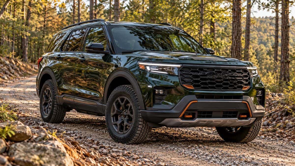 2026 Ford Explorer Tremor on a wooded Georgia off-road trail