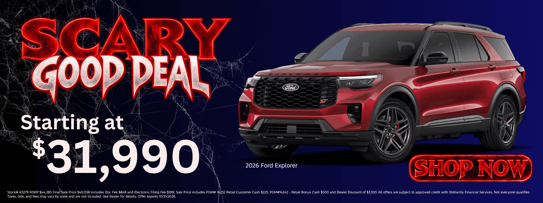 Get a Scary good deal on Explorer