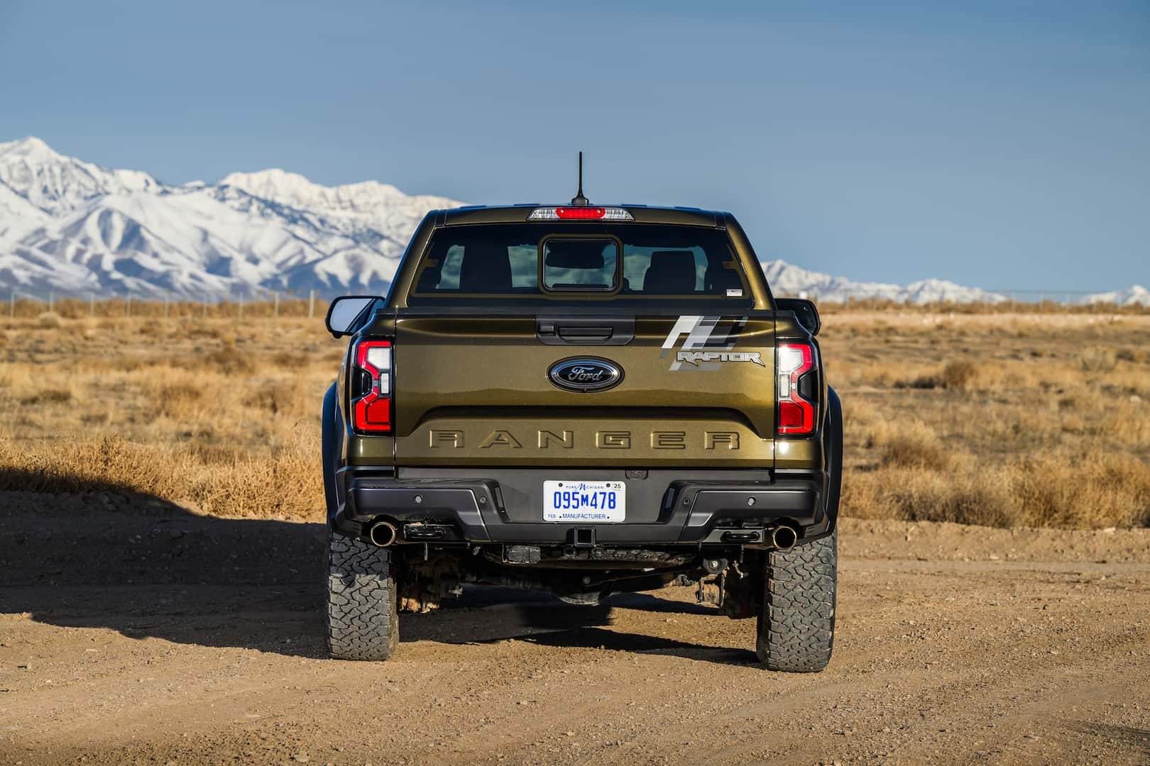 2026 Ford Ranger Raptor Shelter Green Metallic rear