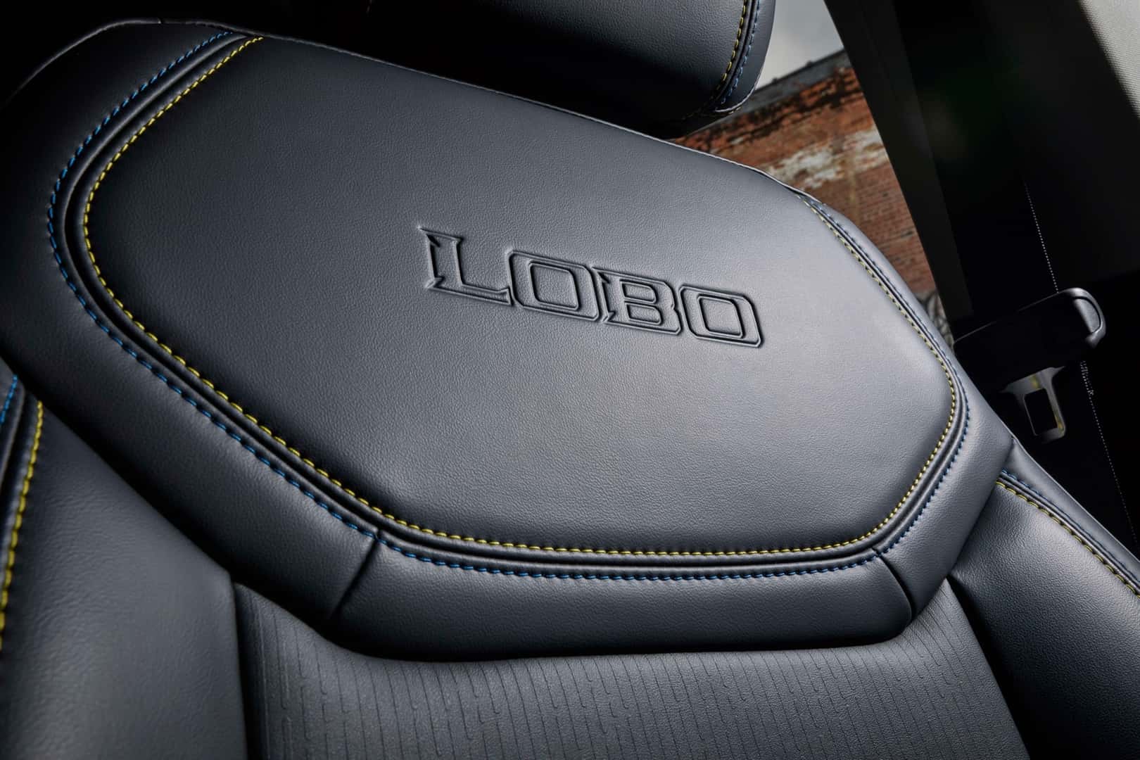 2026 Ford Maverick Lobo logo on seat