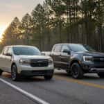 2026 Ford Maverick and 2026 Ford Ranger parked side by side in Fayetteville, GA