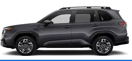 2026 Subaru Forester Premium Hybrid in dark gray, side profile