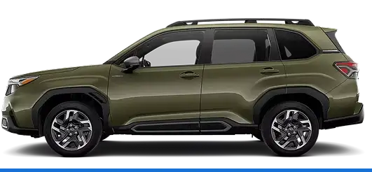 2026 Subaru Forester Limited in green, side profile