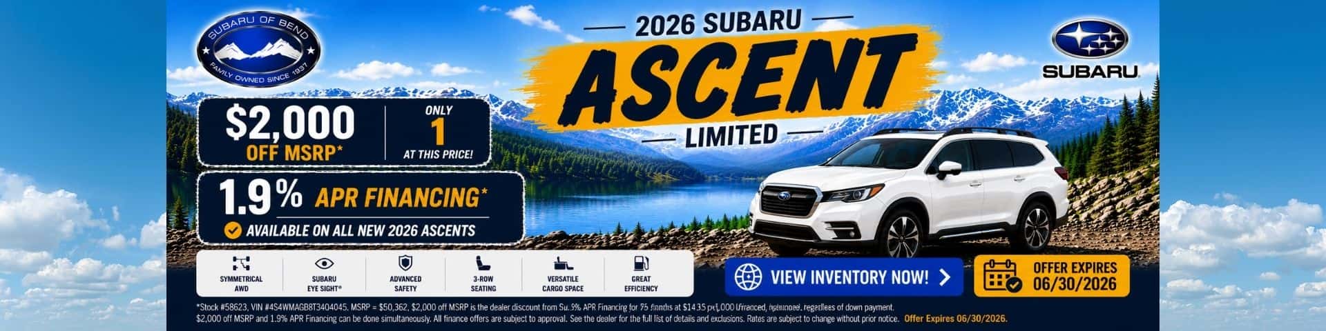 2026 Subaru Ascent