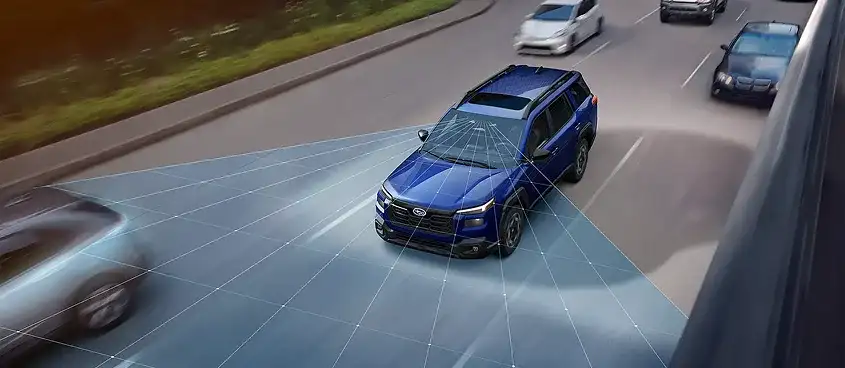 Subaru EyeSight cameras monitoring the road