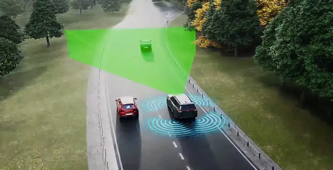 Hands-Free Assist driving on a highway in the 2026 Outback
